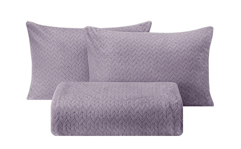 240X225 LINES BEDSPREAD SET - ARCH PURPLE